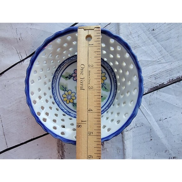 Decorative bowl from China 5.5 Inch Colorful flowers Springcore Countrycore - Picture 3 of 7